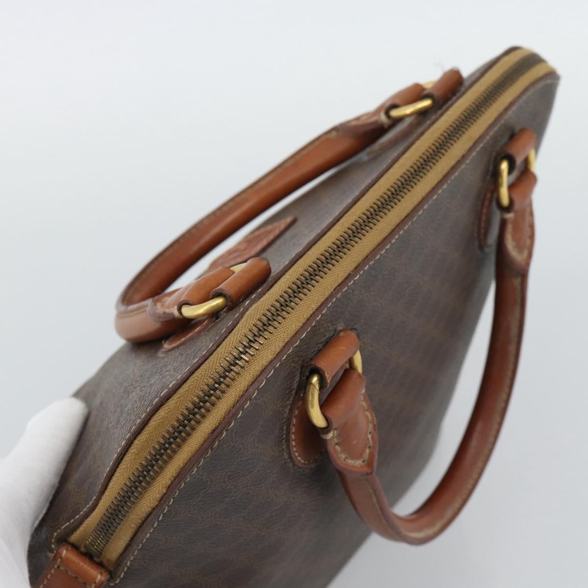 Celine Vintage Handbag Toile Céline Brown Pvc Handbag (Pre-Owned)