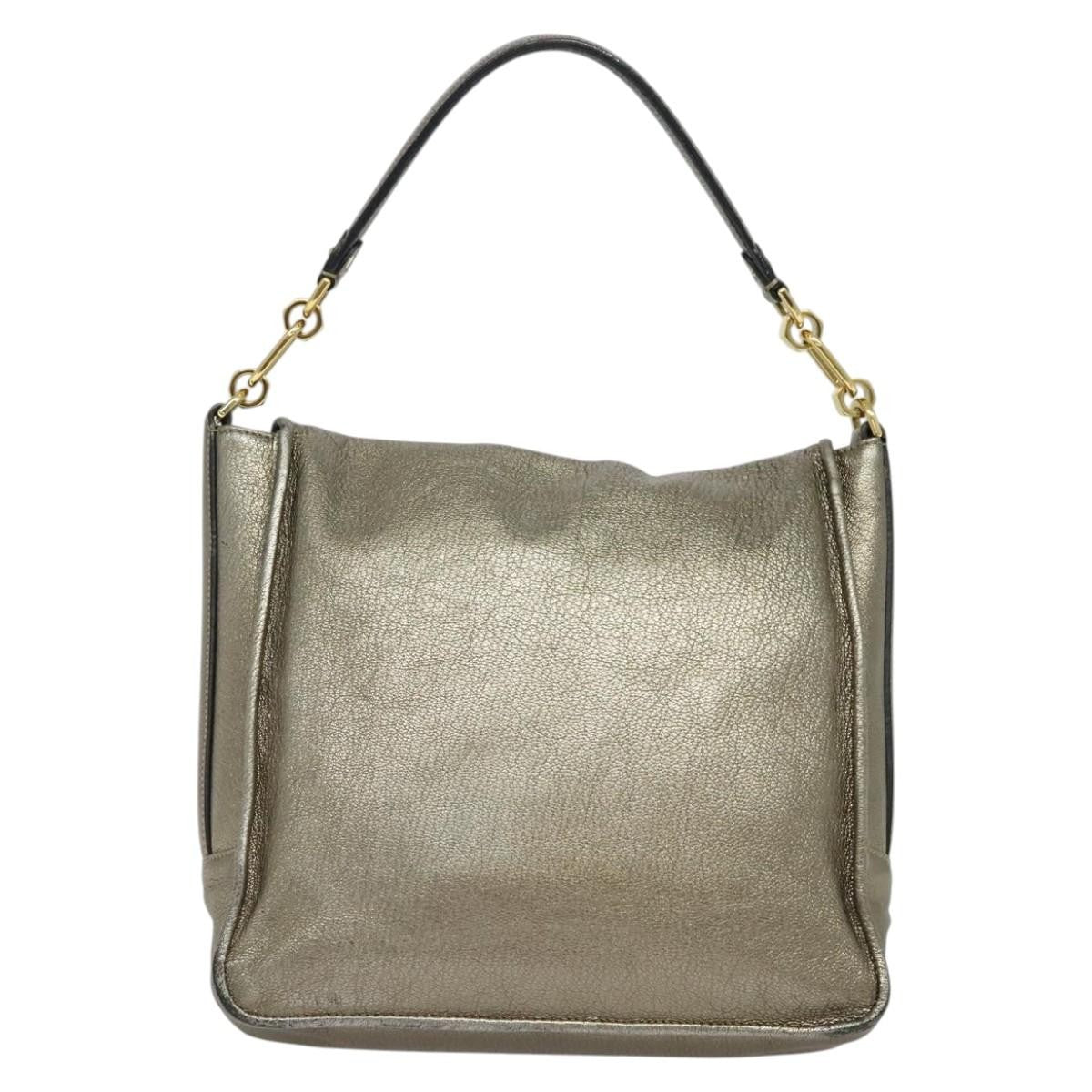 Loewe Anagram Leather Gold Leather Tote Bag Bag (Pre-Owned)