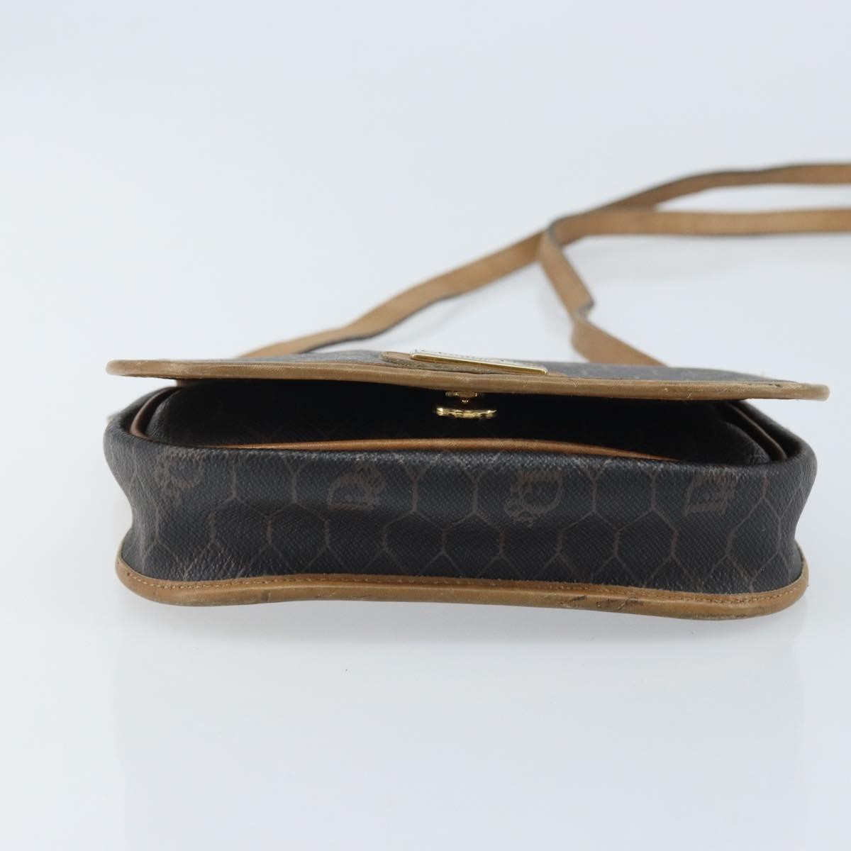 Christian Dior Vintage Honeycomb Flap Canvas And Leather Black Canvas Shoulder Bag Bag (Pre-Owned)