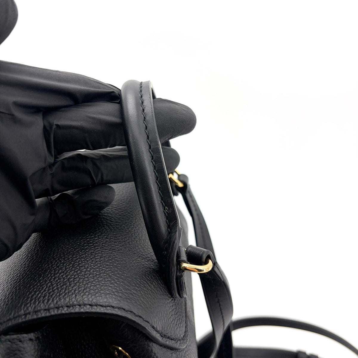 Louis Vuitton Montsouris Nm Monogram Empreinte Leather Black Leather Backpack Bag (Pre-Owned)