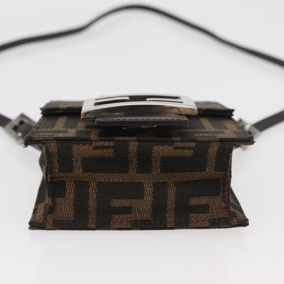 Fendi Baguette Zucca Canvas Brown Canvas Handbag (Pre-Owned)