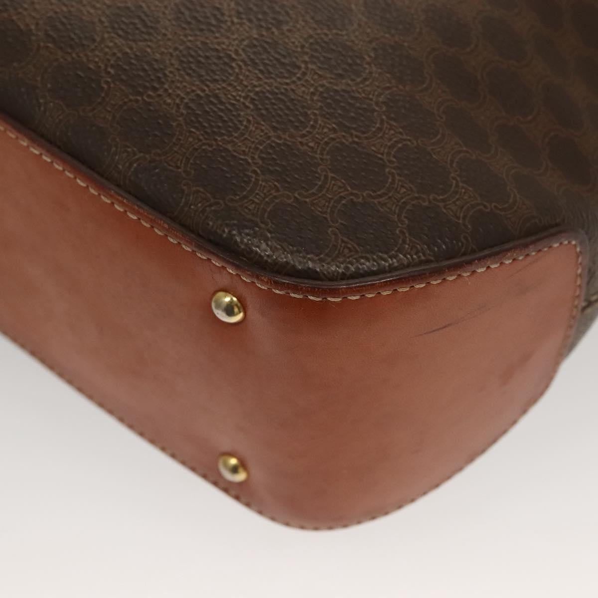 Celine Triomphe Vintage Macadam Canvas Brown Canvas Bag (Pre-Owned)