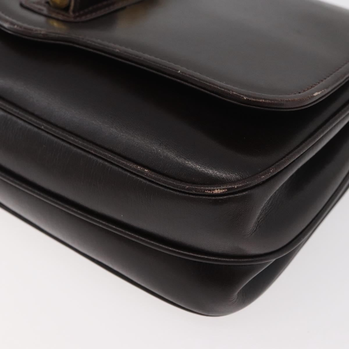 Gucci Vintage Leather Brown Leather Shoulder Bag Bag (Pre-Owned)