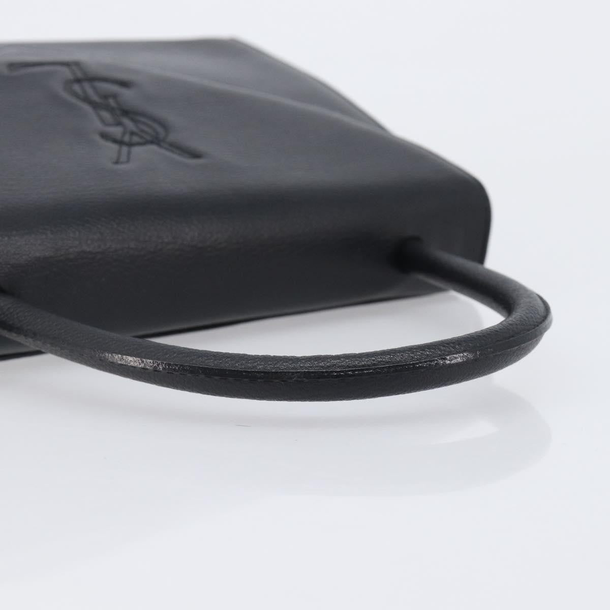 Saint Laurent Handbag Leather Black Leather Handbag (Pre-Owned)