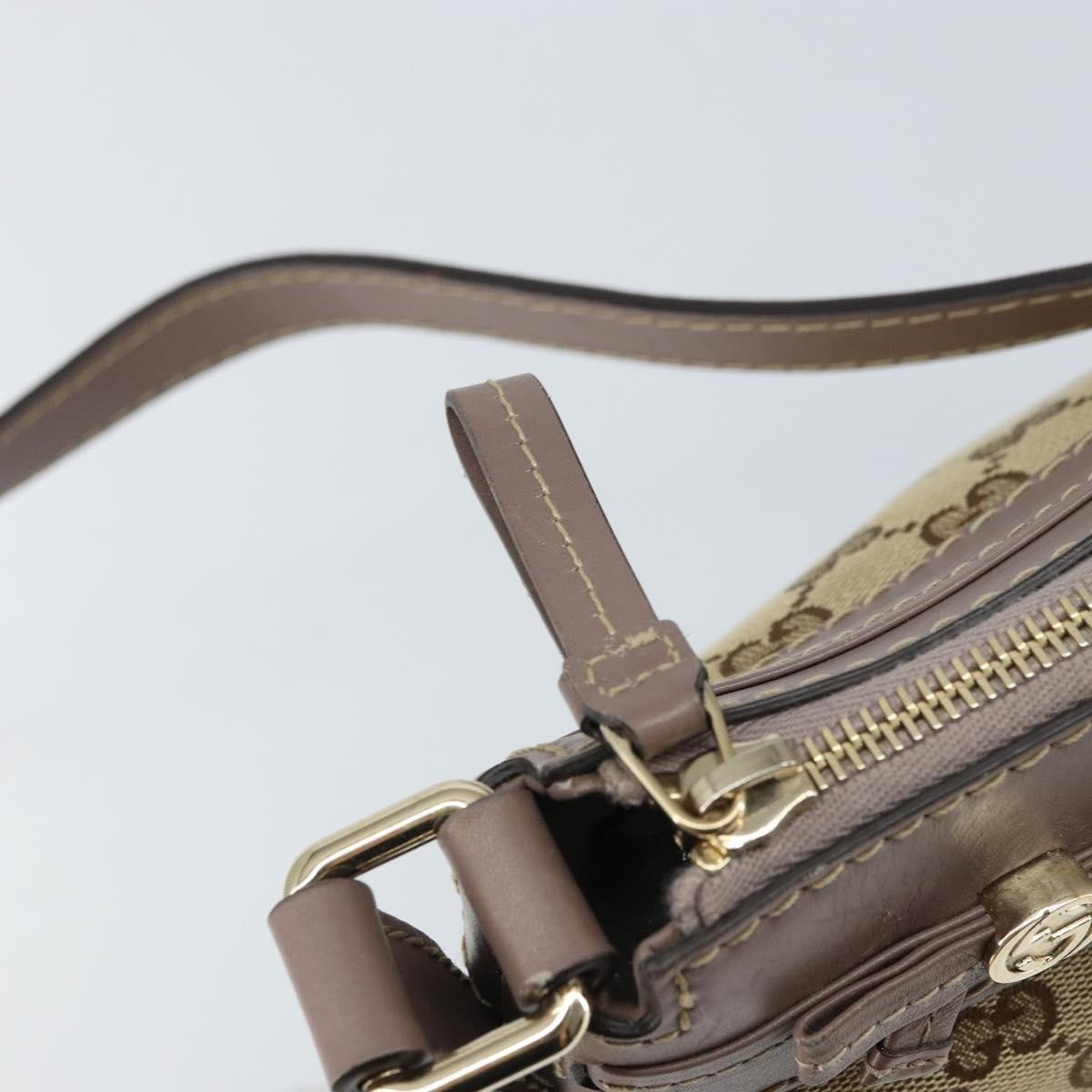 Gucci Mayfair Messenger Gg Canvas And Leather Beige Canvas Shoulder Bag Bag (Pre-Owned)