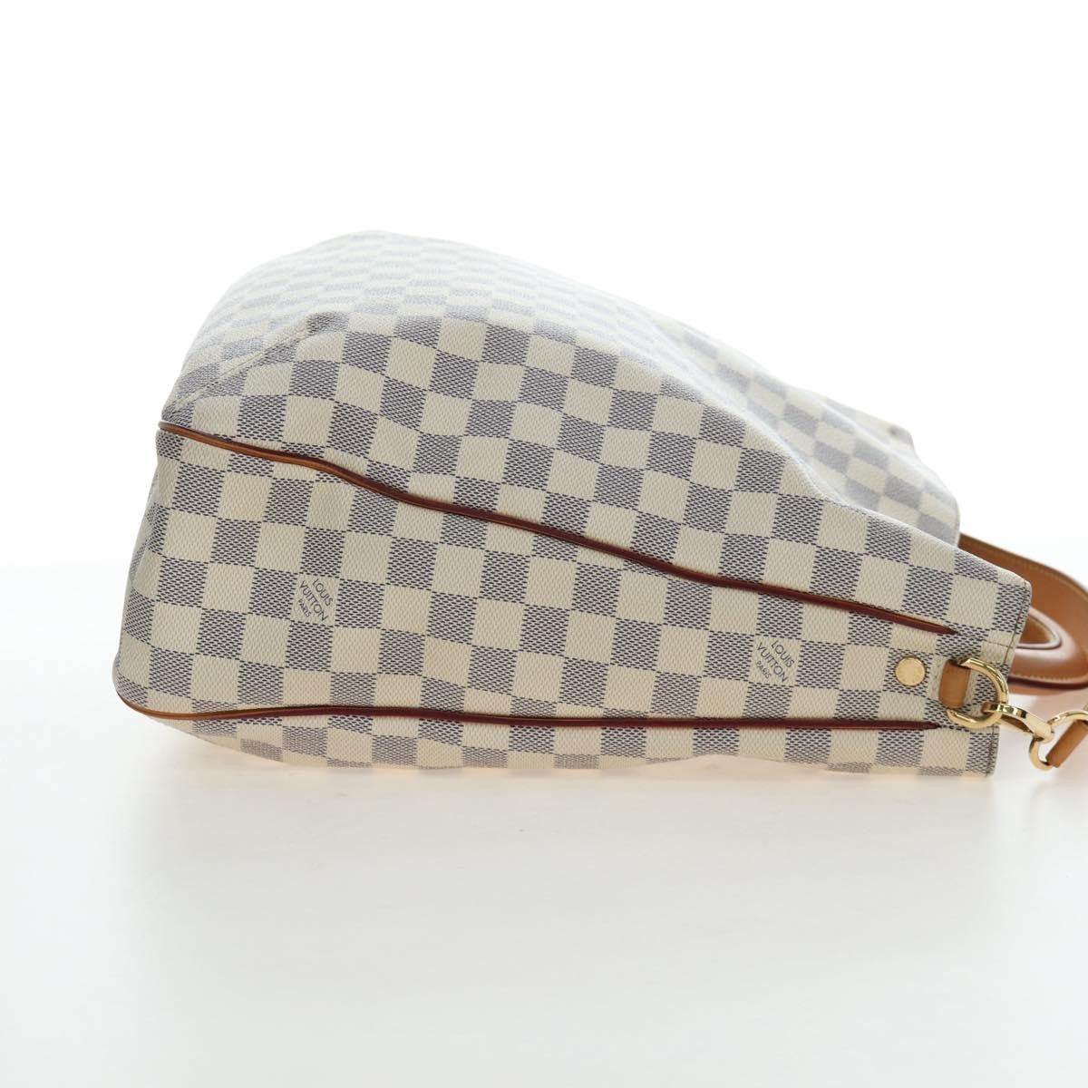 Louis Vuitton Soffi Damier Ebene White Canvas Handbag (Pre-Owned)