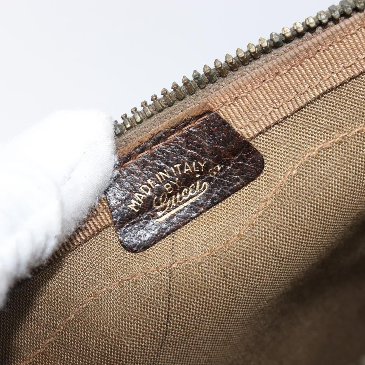 Gucci Gg Supreme Gg Canvas Beige Pvc Handbag (Pre-Owned)