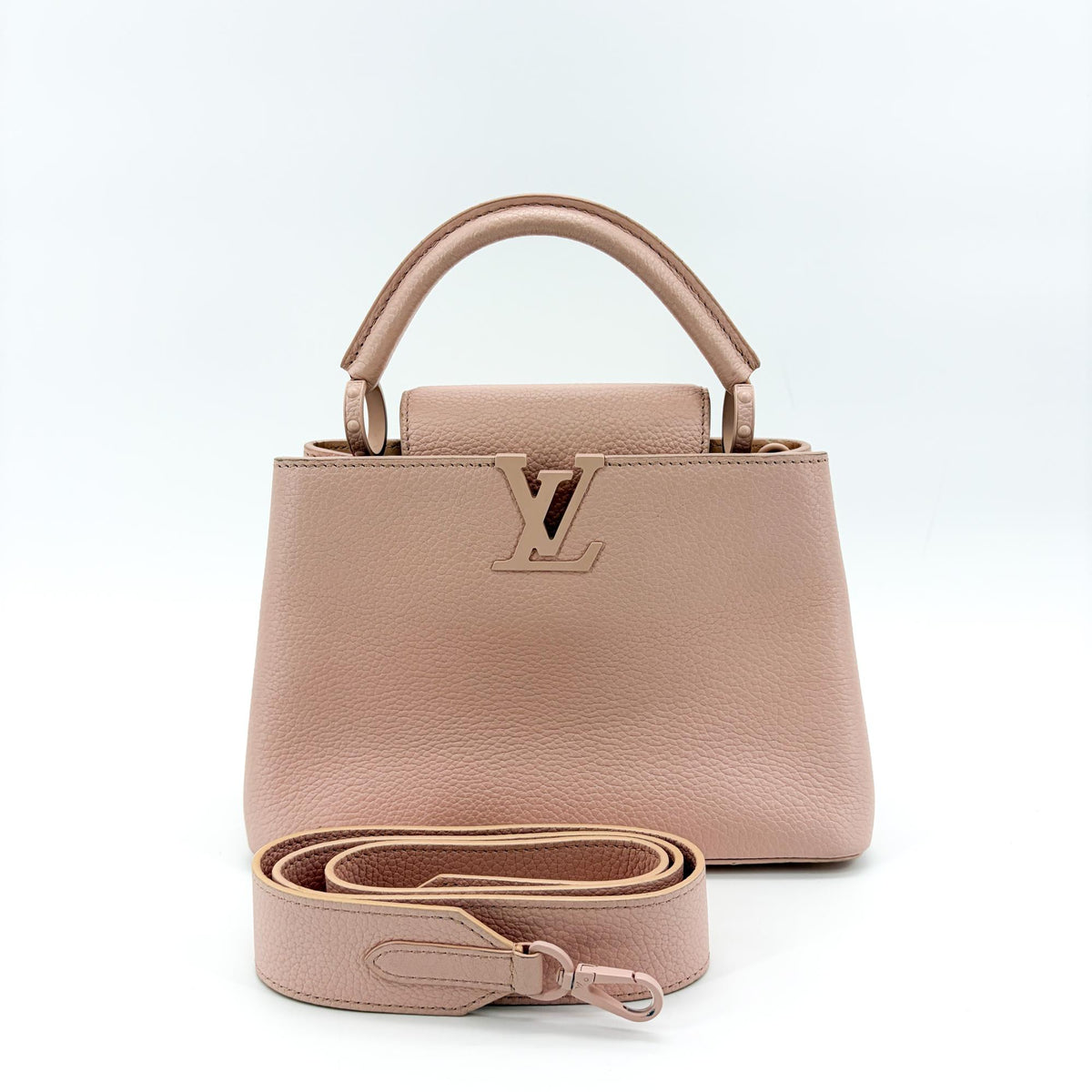 Louis Vuitton Flower Chain Capucines Leather Beige Leather Handbag (Pre-Owned)