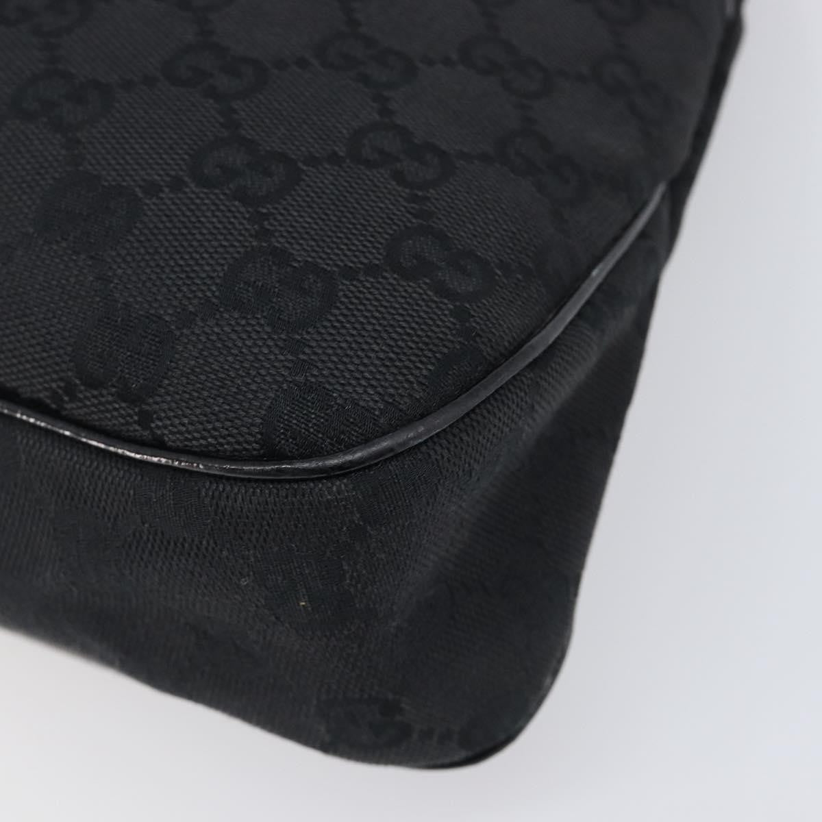Gucci Twins Tote Gg Canvas With Leather Black Canvas Tote Bag Bag (Pre-Owned)