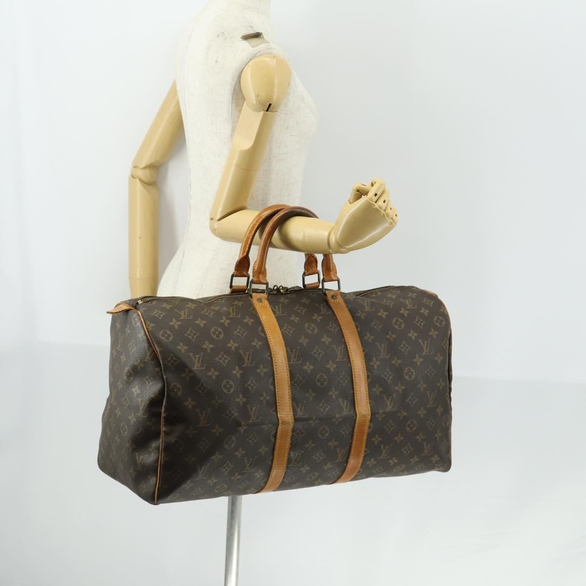 Louis Vuitton Keepall Monogram Canvas Brown Canvas Travel Bag Bag (Pre-Owned)