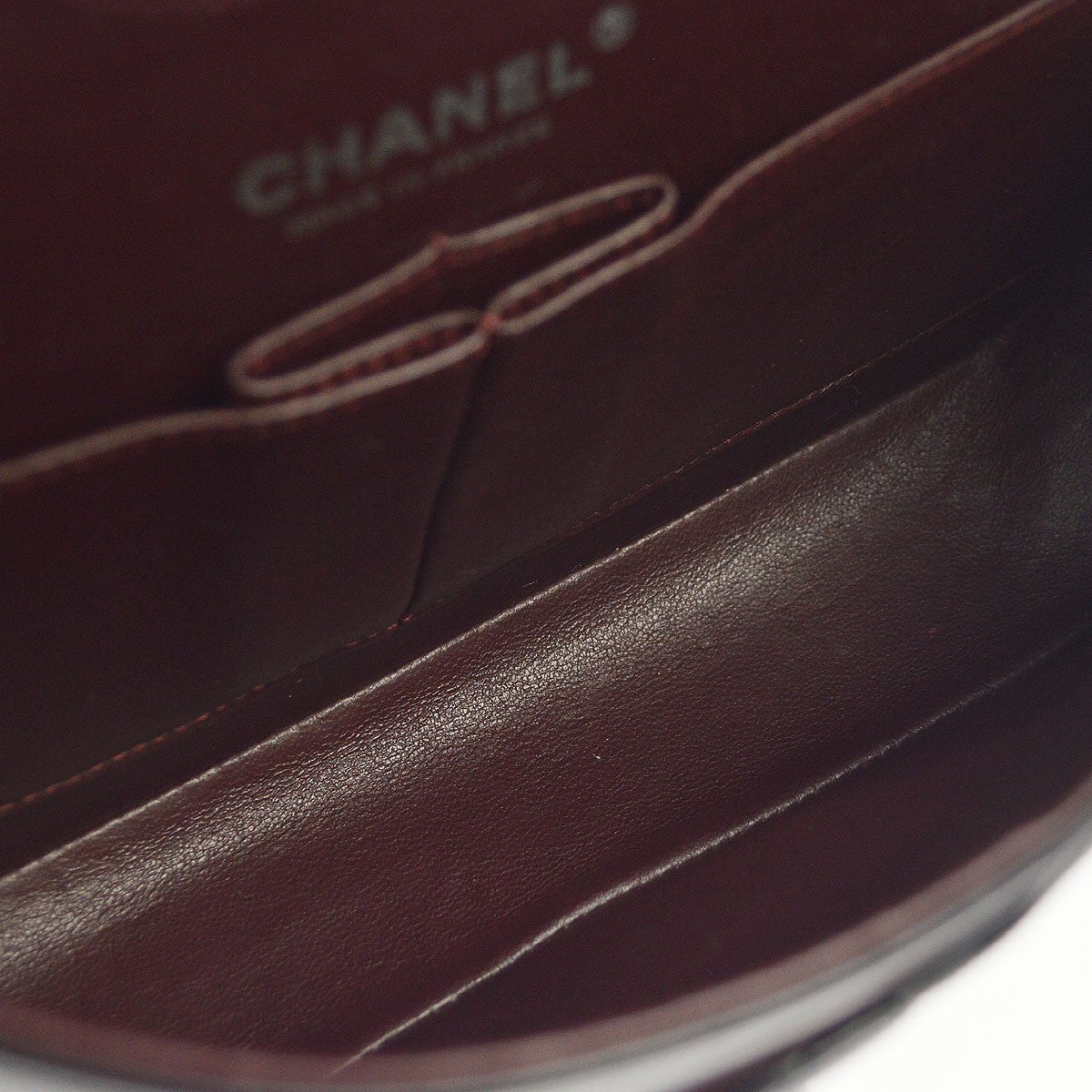 Chanel Classic Timeless Double Flap Quilted Lambskin Black Leather Handbag (Pre-Owned)