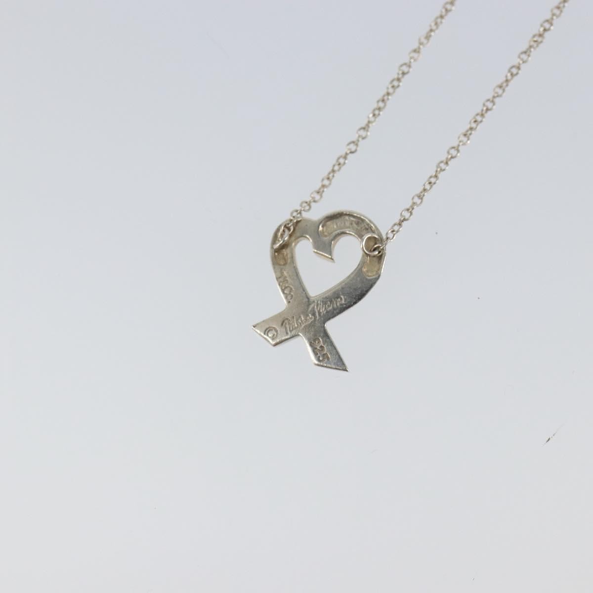 Tiffany & Co. Paloma Picasso Loving Heart Pendant Silver 925 Silver Silver Necklace Jewelry (Pre-Owned)
