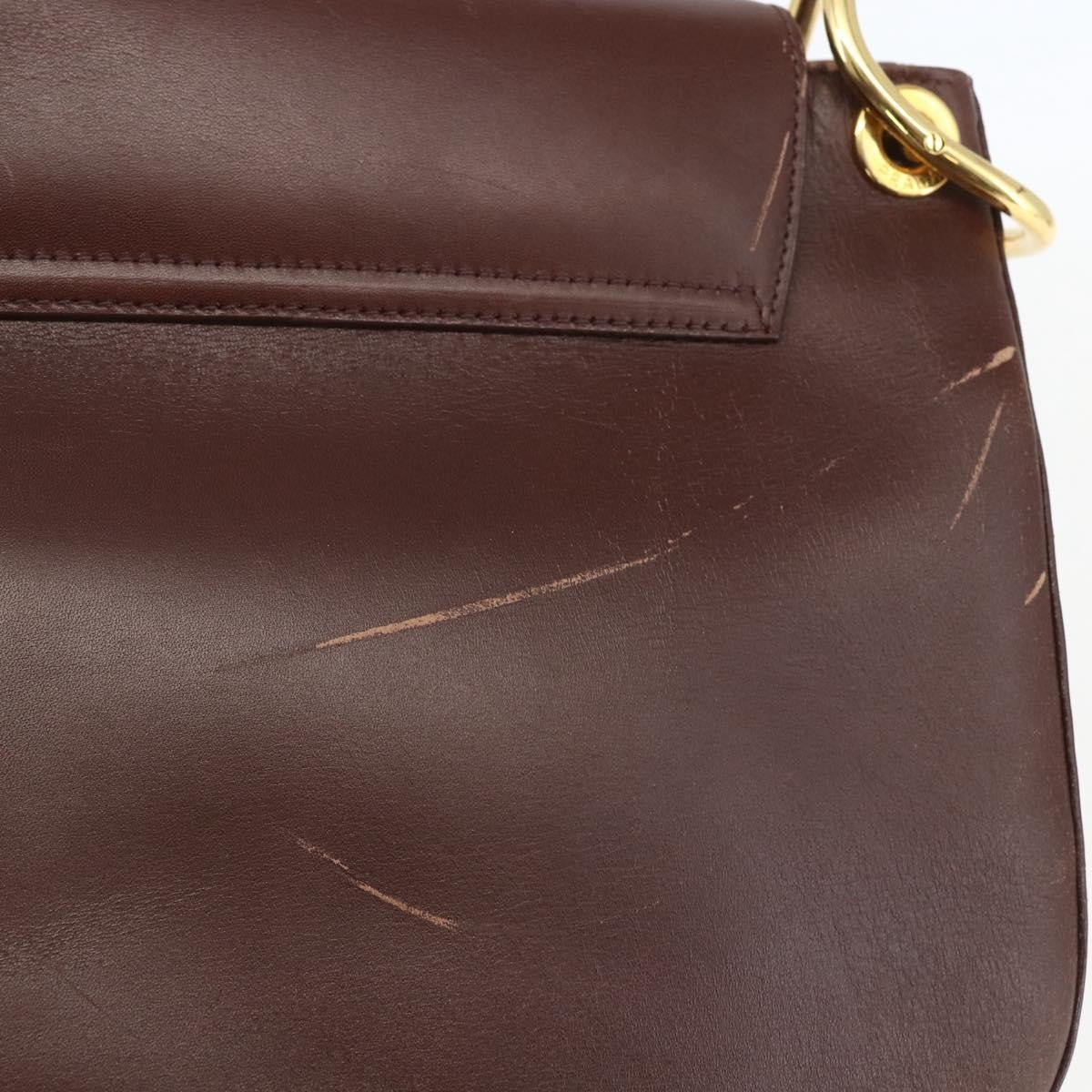 Prada Vintage Leather Brown Leather Shoulder Bag Bag (Pre-Owned)