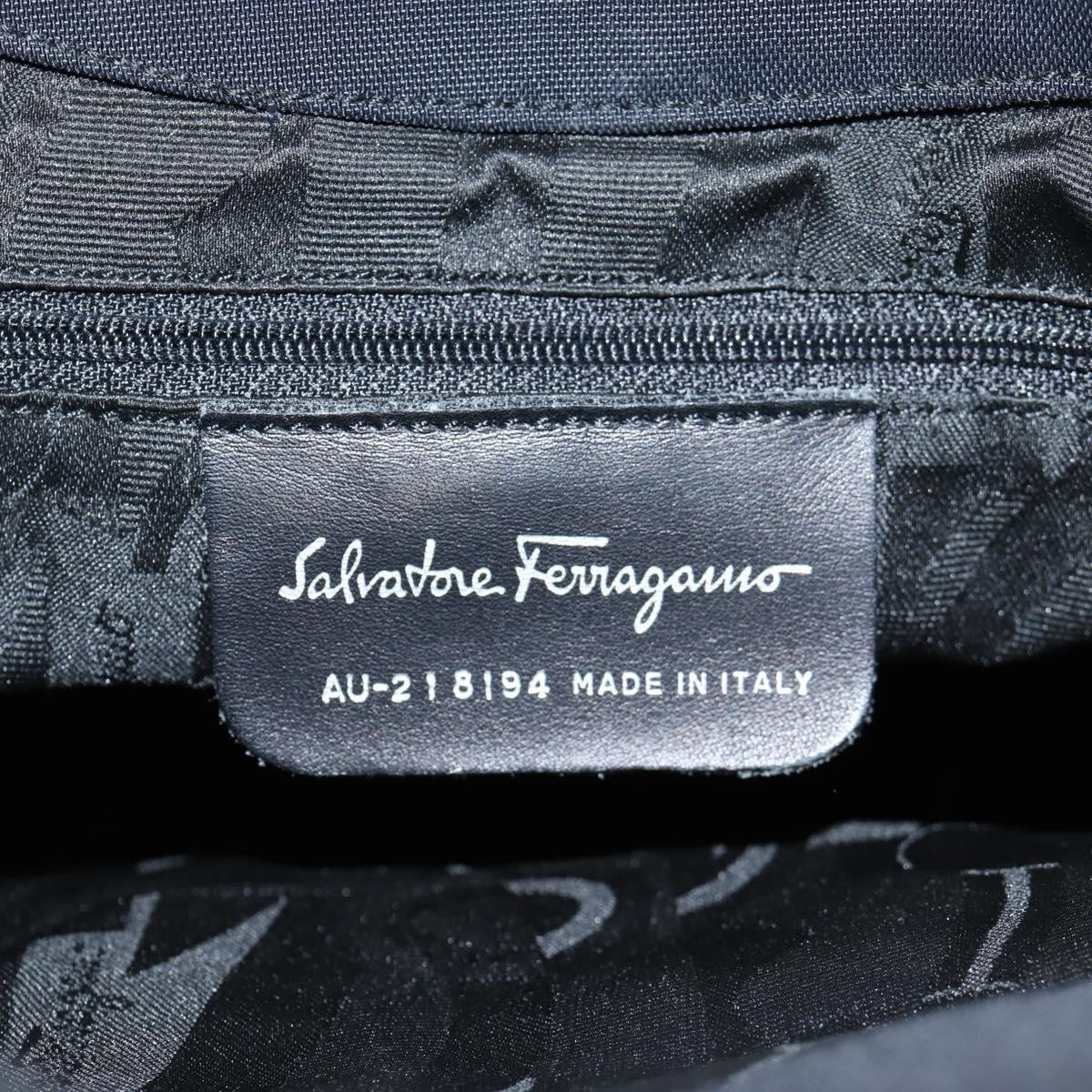 Salvatore Ferragamo Vala Nylon Black Nylon Shoulder Bag Bag (Pre-Owned)
