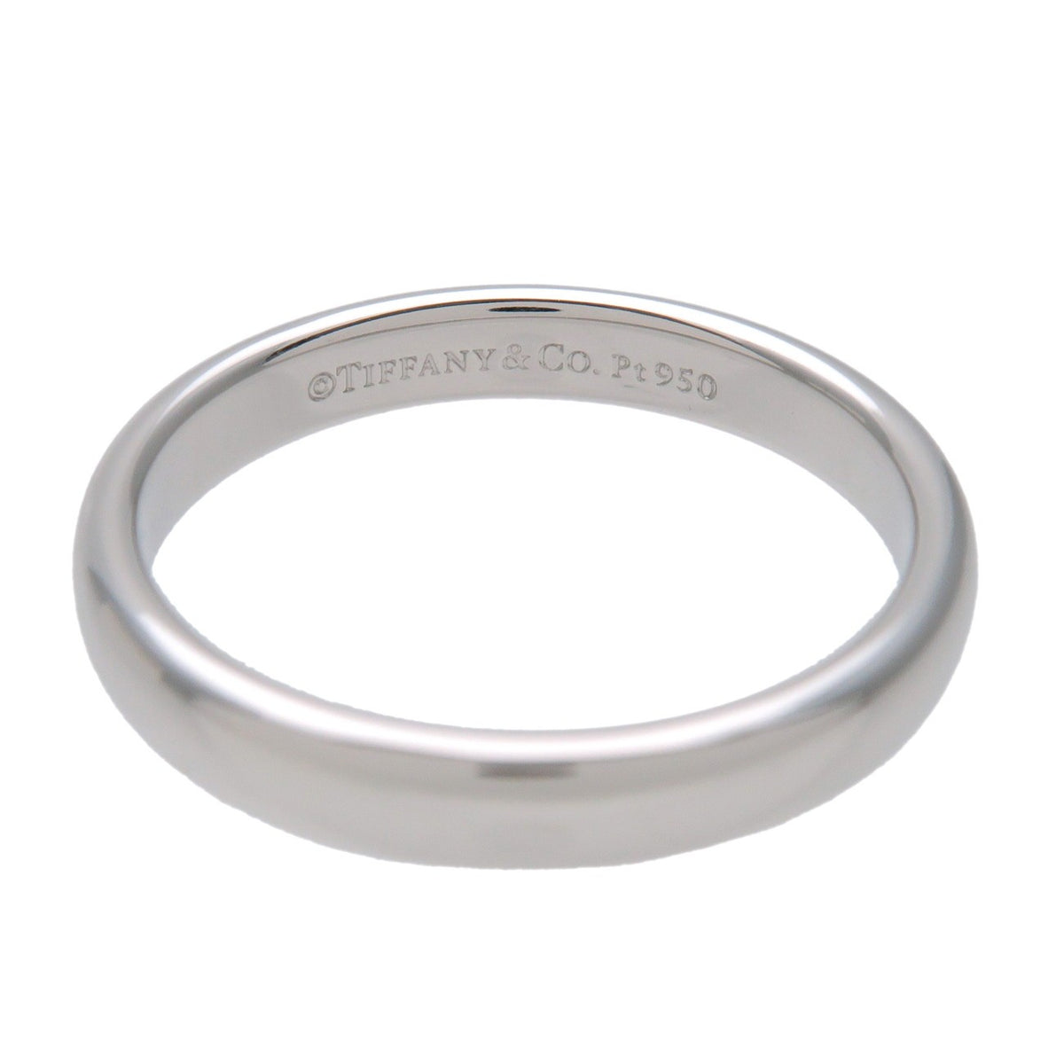 Tiffany & Co. Classic Wedding Band Platinum Silver Platinum Ring Jewelry (Pre-Owned)