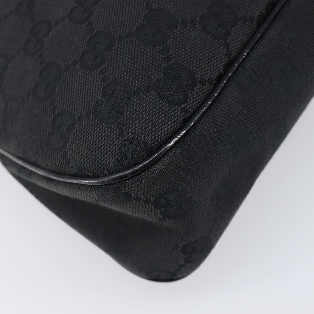 Gucci Twins Tote Gg Canvas With Leather Black Canvas Tote Bag Bag (Pre-Owned)