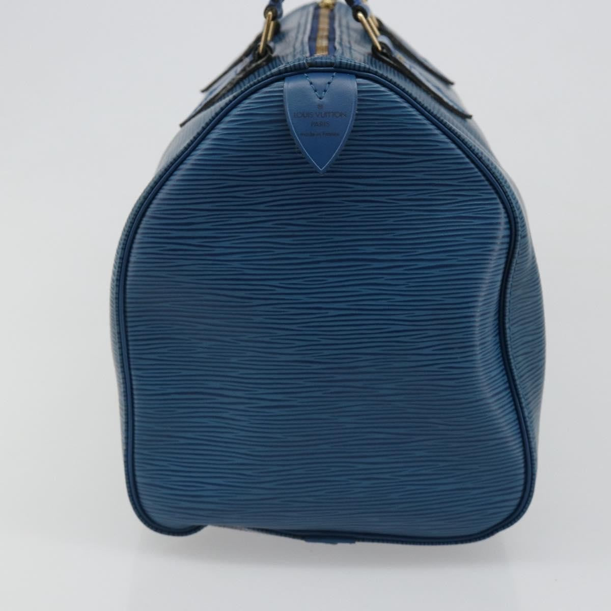 Louis Vuitton Speedy Epi Leather Blue Leather Handbag (Pre-Owned)