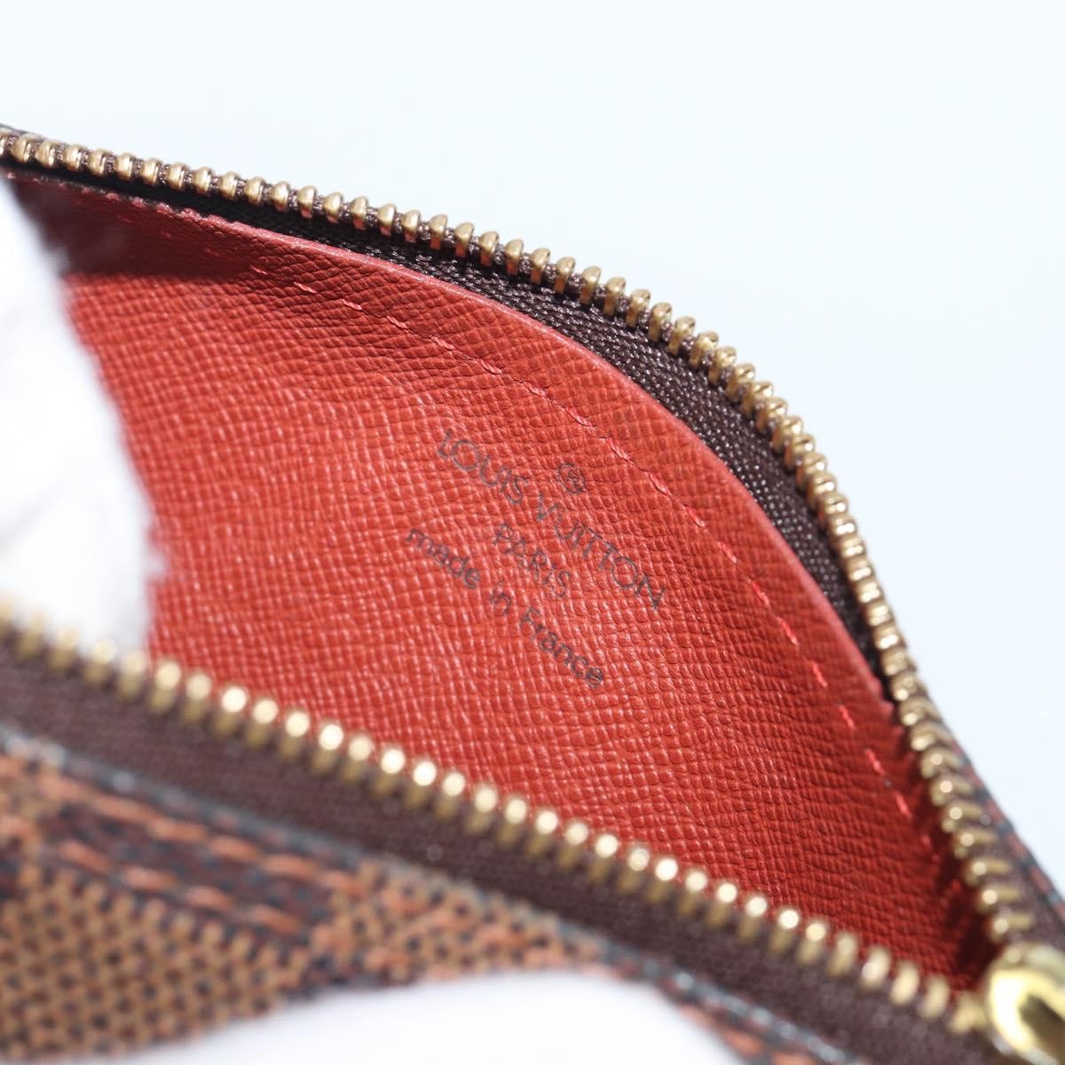 Louis Vuitton Papillon Pochette Damier Brown Canvas Clutche & Pouche Bag (Pre-Owned)