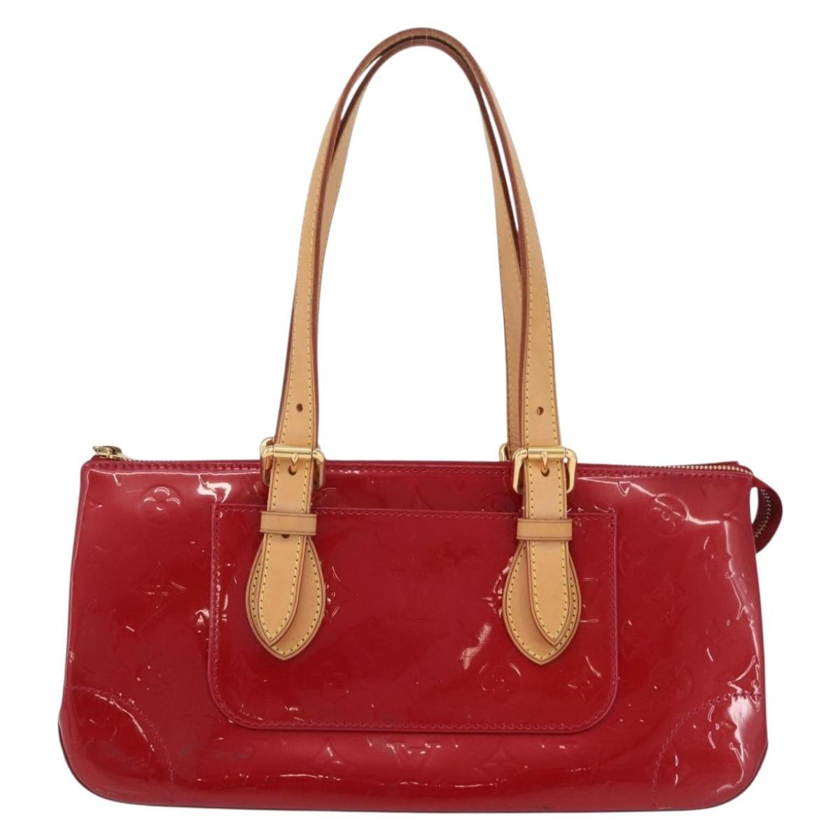 Louis Vuitton Rosewood Avenue Monogram Vernis Red Patent_Leather Handbag (Pre-Owned)