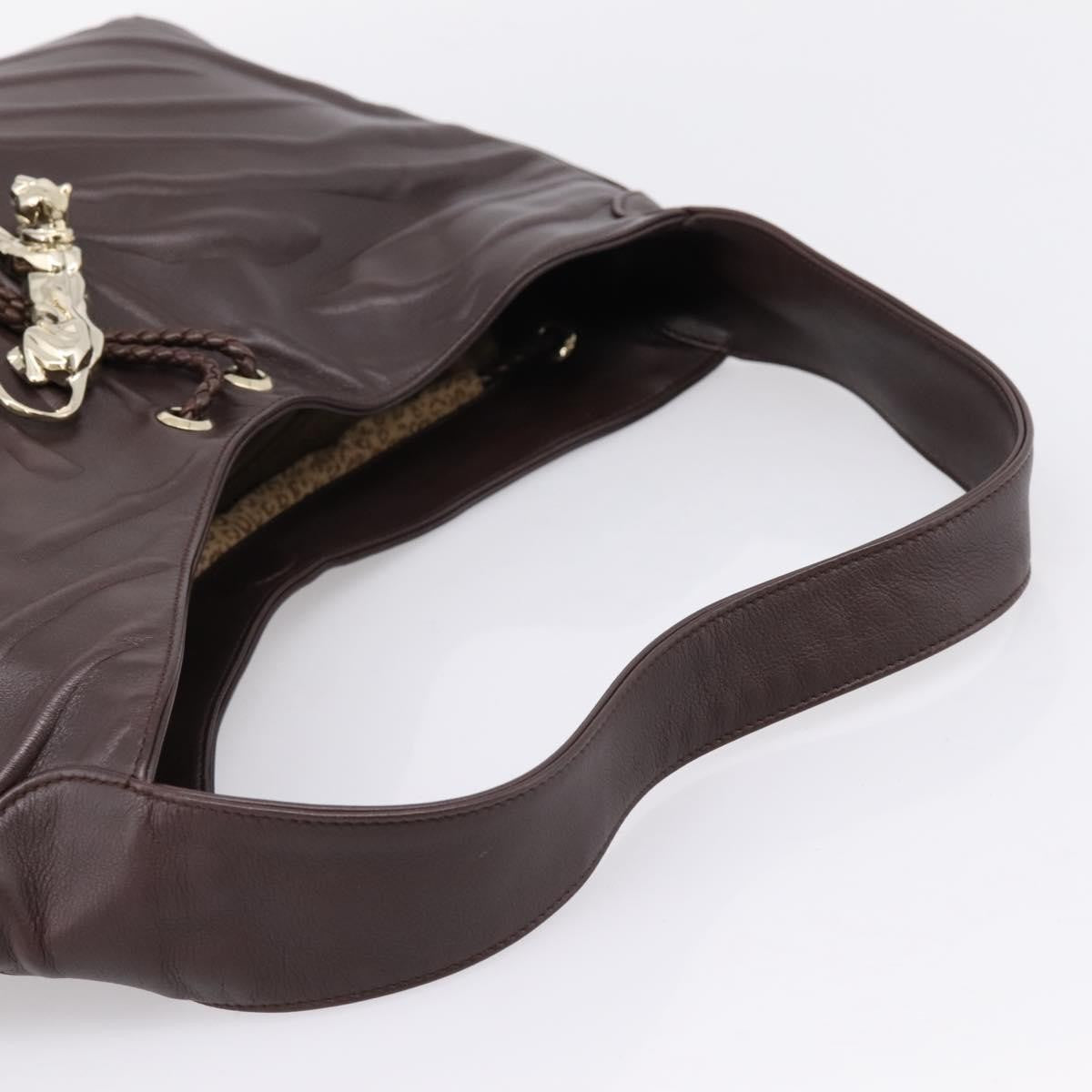 Cartier Panthère Shoulder Leather Brown Leather Shoulder Bag Bag (Pre-Owned)