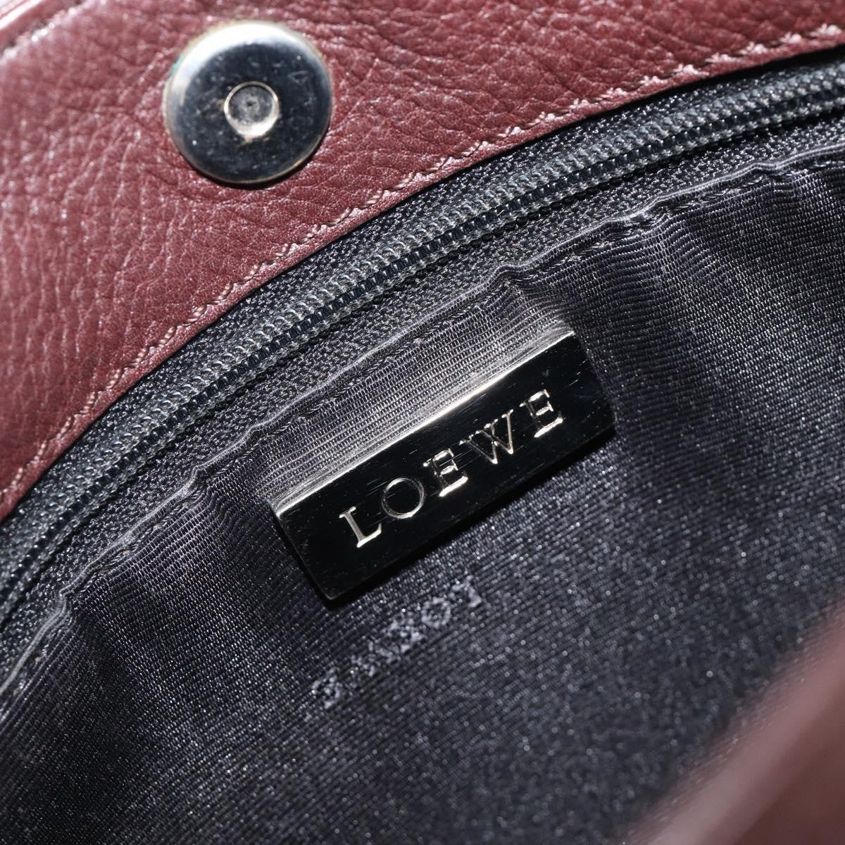 Loewe Anagram Leather Brown Leather Shoulder Bag Bag (Pre-Owned)