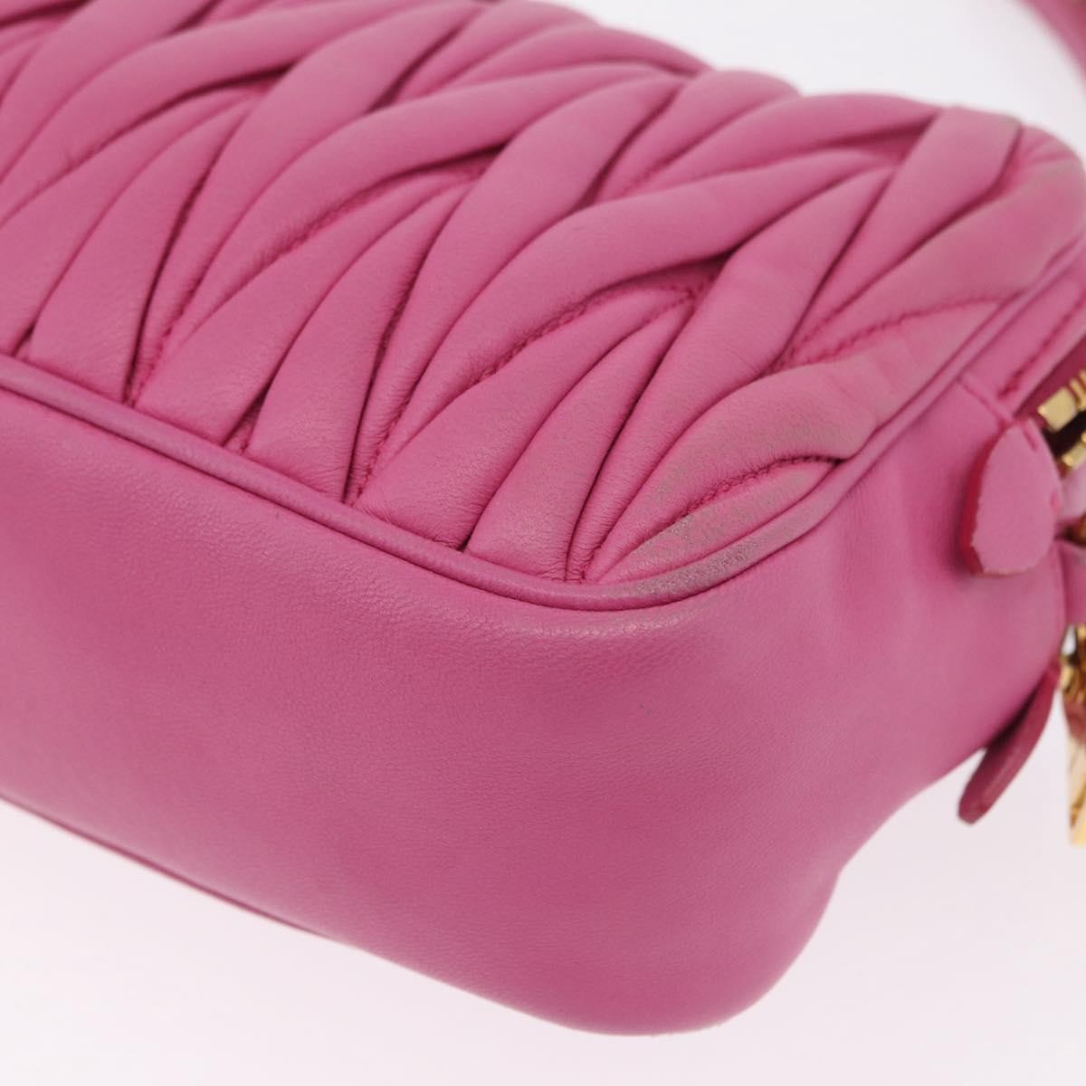 Miu Miu Tech Matelasse Leather Pink Leather Crossbody Bag Bag (Pre-Owned)