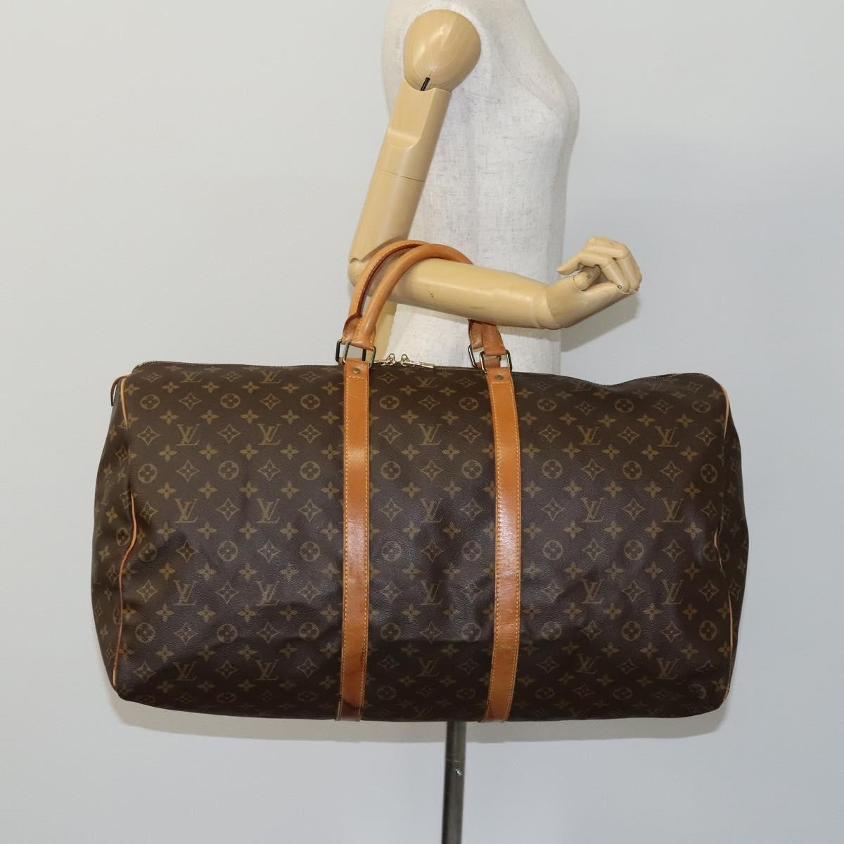 Louis Vuitton Keepall Monogram Canvas Brown Canvas Travel Bag Bag (Pre-Owned)