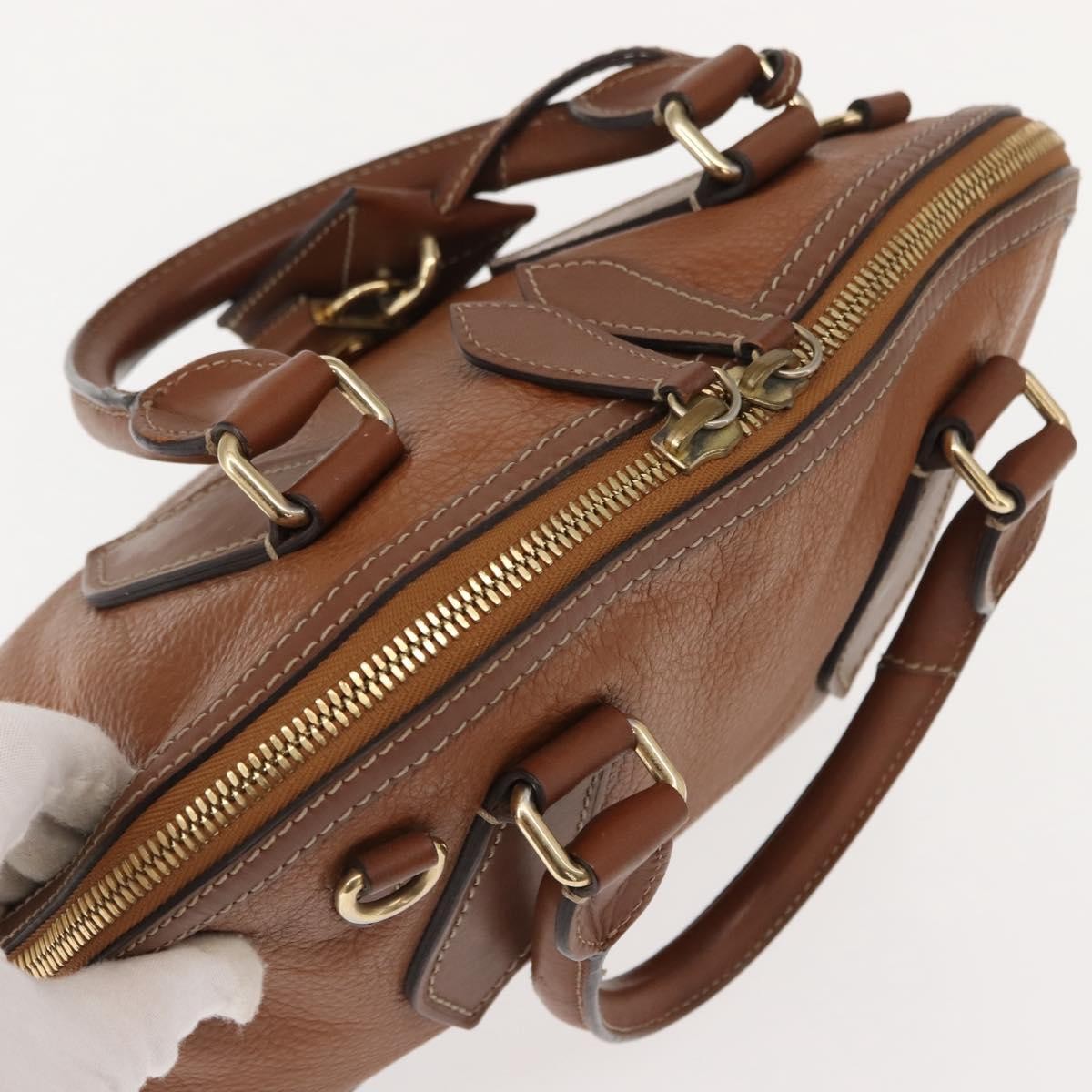 Burberry Orchard Smooth Leather Brown Leather Handbag (Pre-Owned)