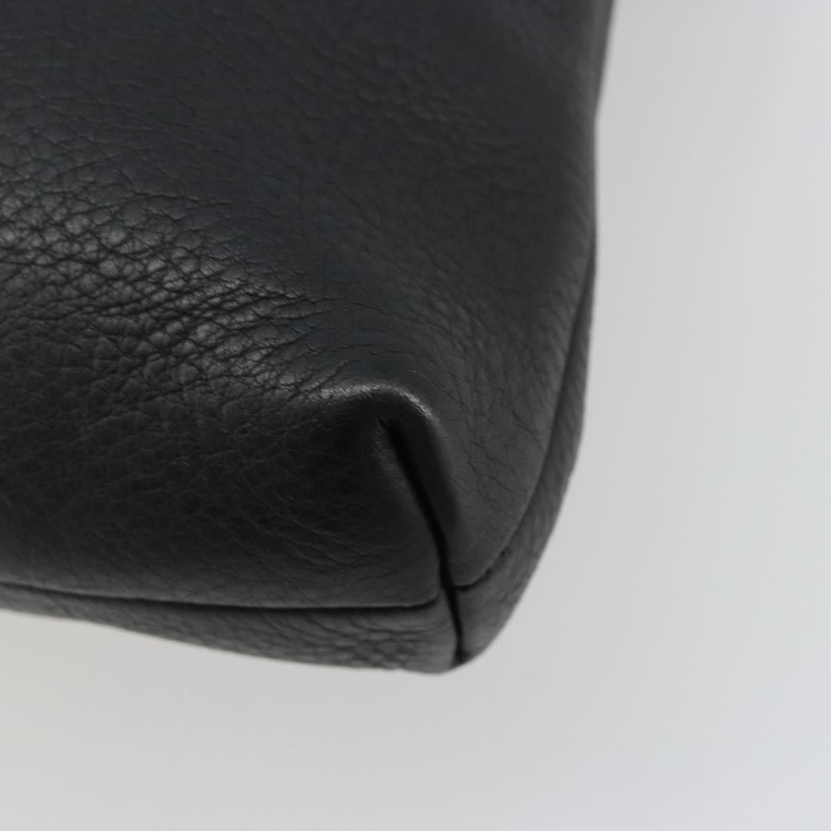 Bally Vintage Leather Black Leather Shoulder Bag Bag (Pre-Owned)
