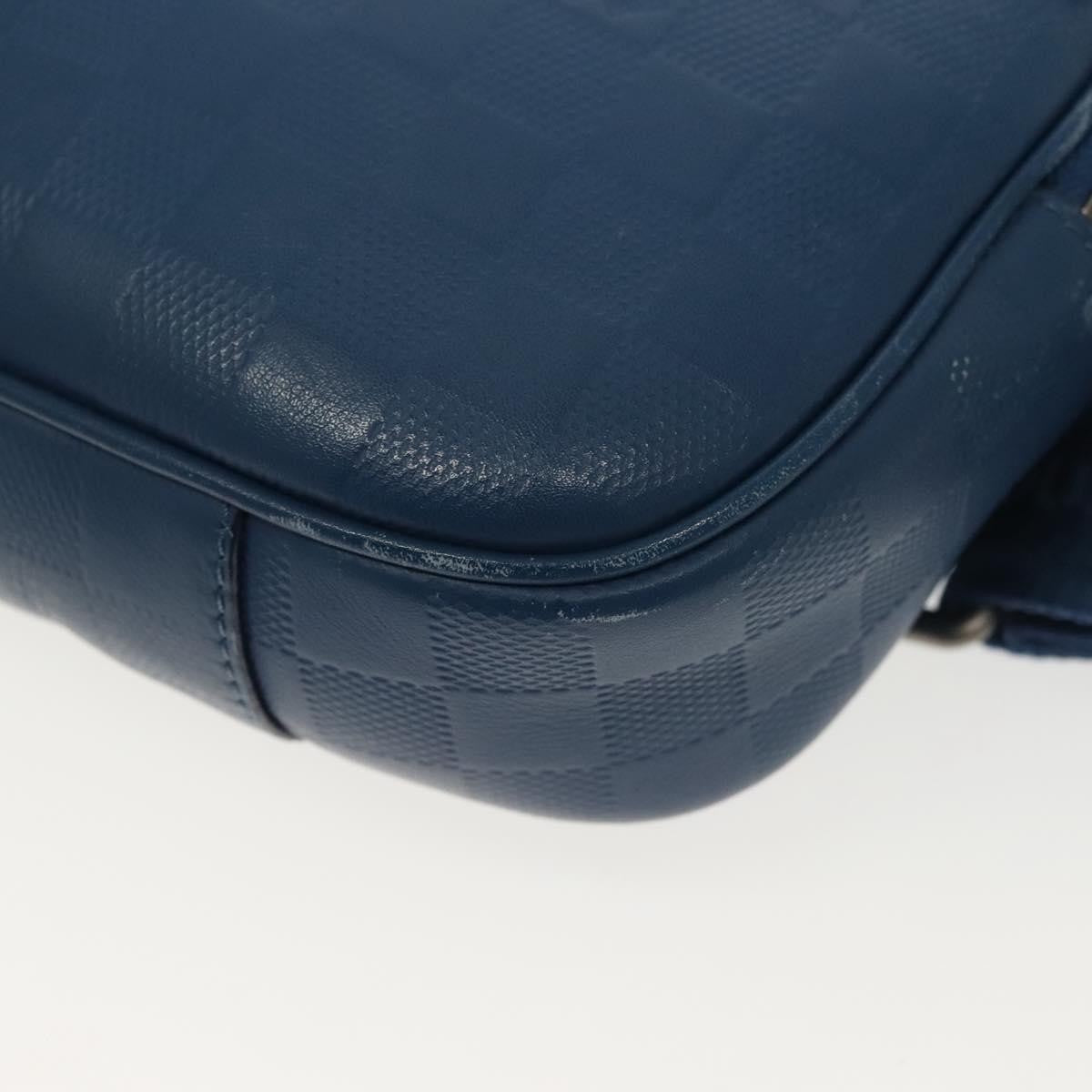 Louis Vuitton Ambler Damier Infini Leather Blue Leather Shoulder Bag Bag (Pre-Owned)
