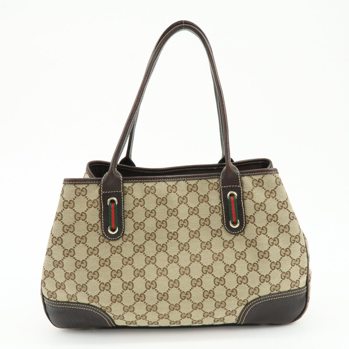 Gucci Princy Gg Canvas Beige Canvas Tote Bag Bag (Pre-Owned)
