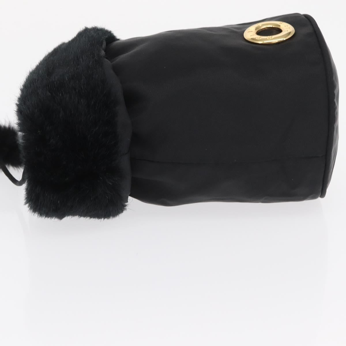 Celine Vintage Pouch Nylon Black Nylon Clutche & Pouche Bag (Pre-Owned)