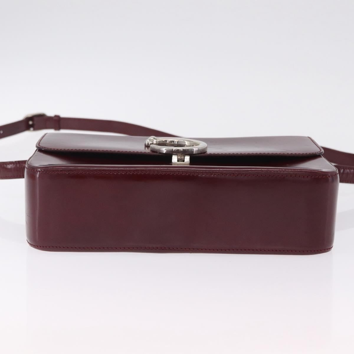 Cartier Panthère Shoulder Patent Leather Burgundy Patent_Leather Shoulder Bag Bag (Pre-Owned)