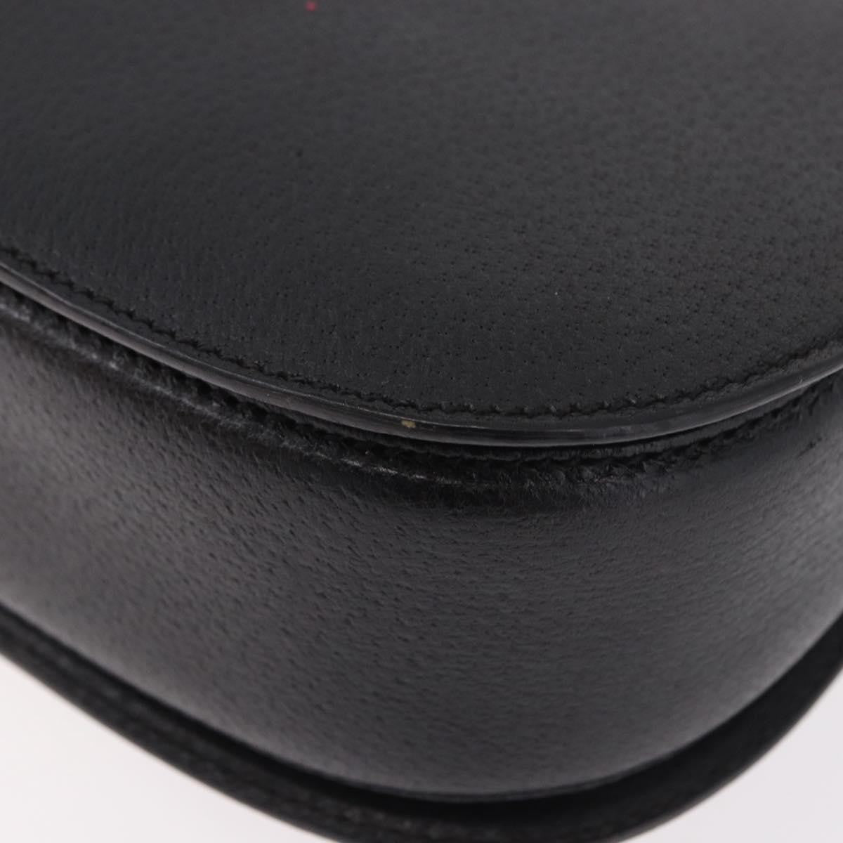 Gucci Bamboo 1947 Top Handle Leather Black Leather Handbag (Pre-Owned)