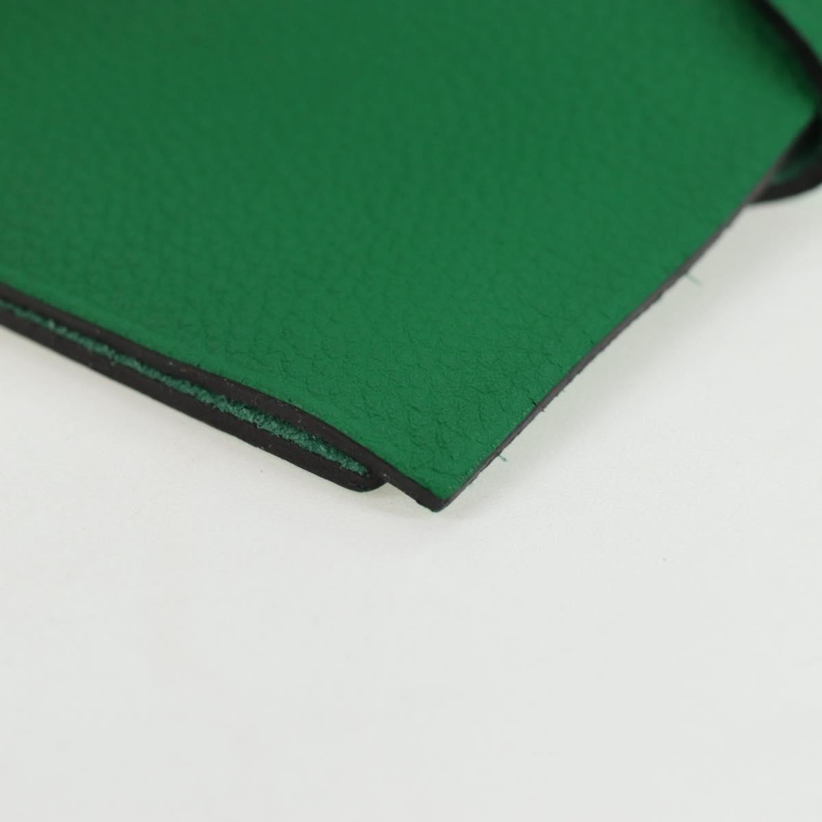 Hermes Ulysse Agenda Cover Leather Green Leather Wallets Accessory (Pre-Owned)