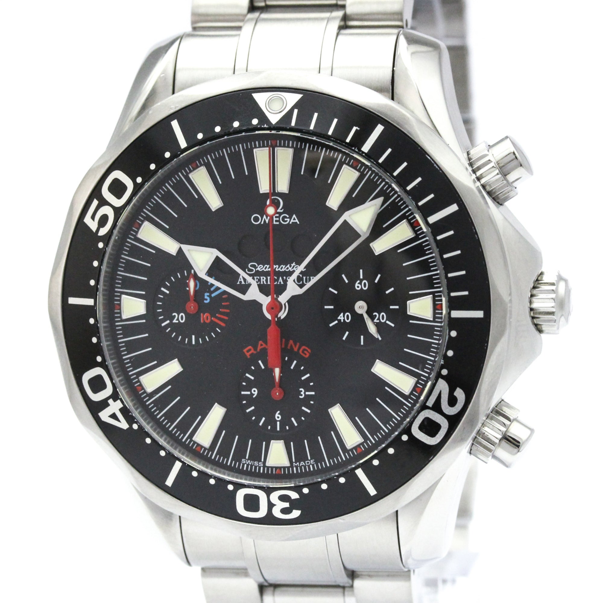 Omega Seamaster America's Cup Diver 300M Co-Axial Chronometer Automatic Stainless Steel And Ceramic Watch (Pre-Owned)