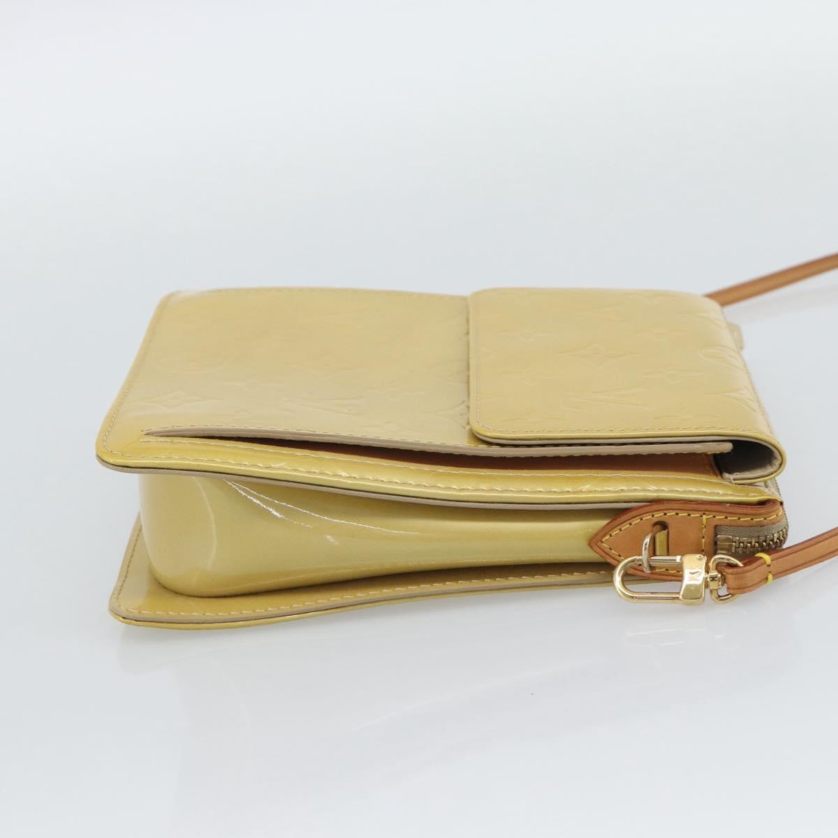 Louis Vuitton Mott Monogram Vernis Beige Patent_Leather Clutche & Pouche Bag (Pre-Owned)