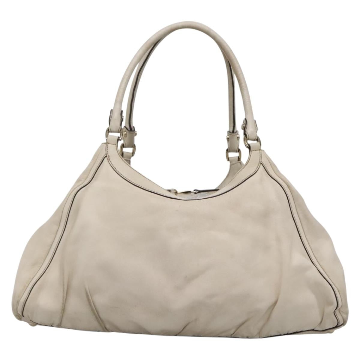 Gucci D-Ring Guccissima Leather Beige Leather Tote Bag Bag (Pre-Owned)