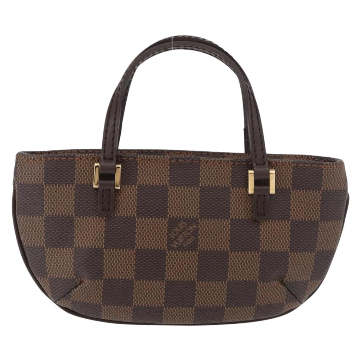Louis Vuitton Manosque Pochette Damier Ebene Brown Canvas Clutche & Pouche Bag (Pre-Owned)