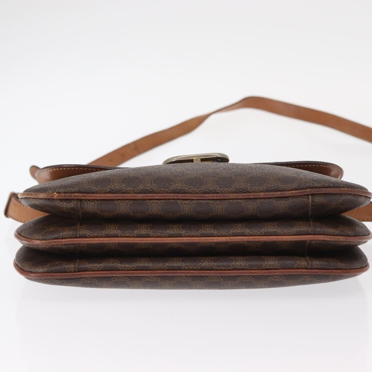 Celine Vintage Macadam Canvas Brown Canvas Shoulder Bag Bag (Pre-Owned)