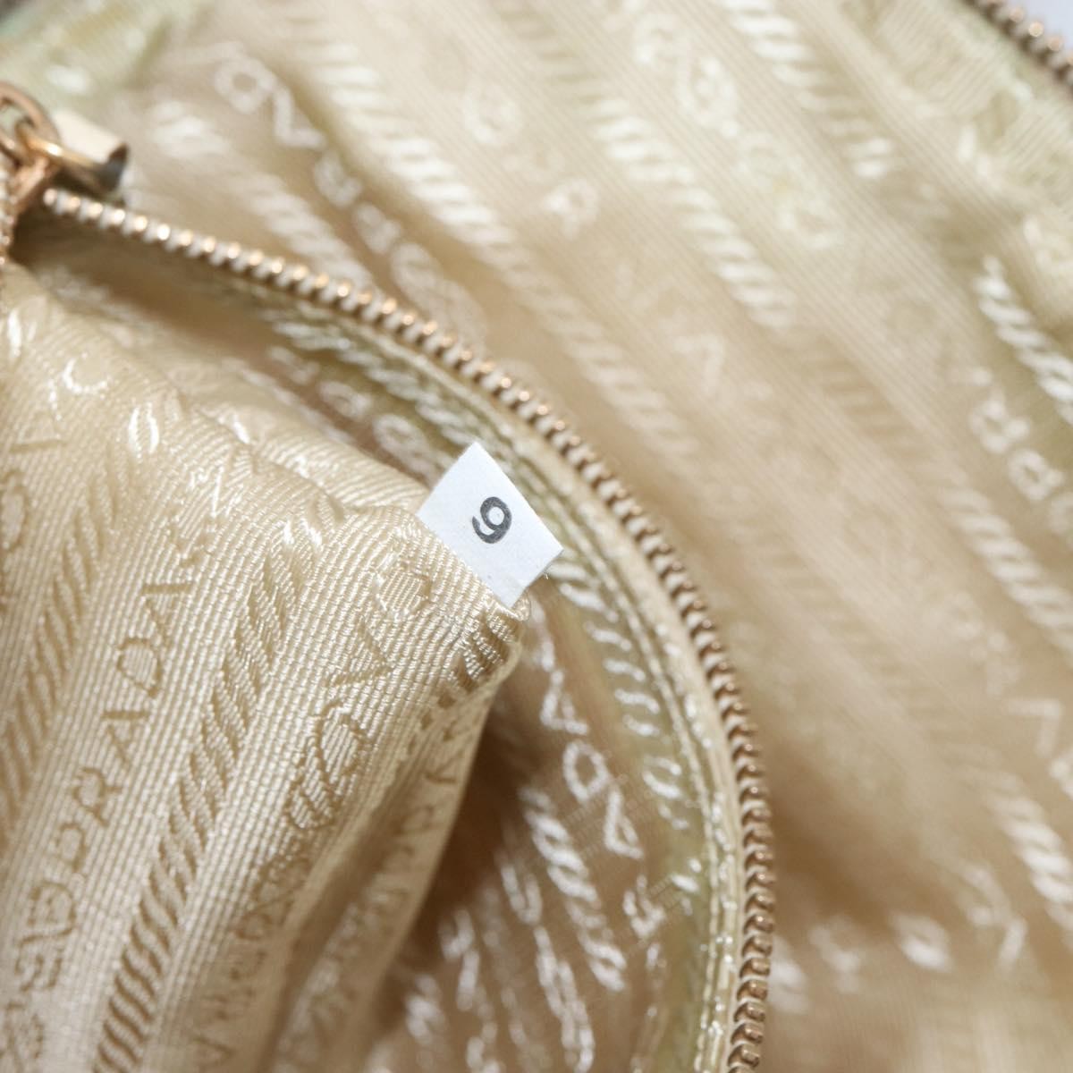 Prada Vintage Tessuto Beige Nylon Handbag (Pre-Owned)