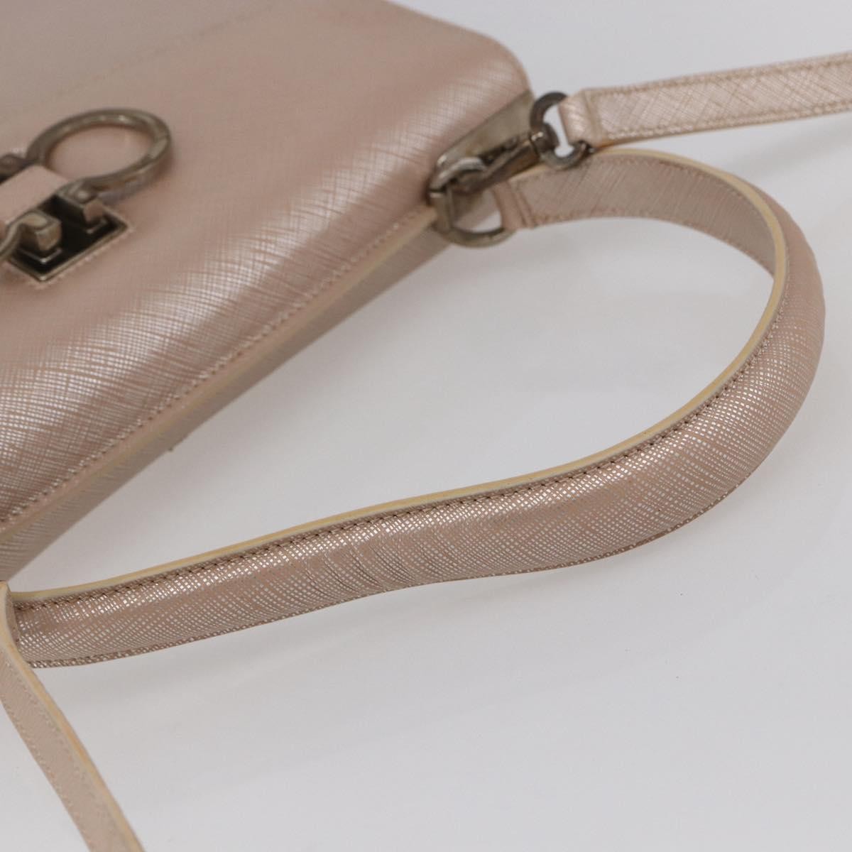 Salvatore Ferragamo Gancini Leather Pink Leather Handbag (Pre-Owned)