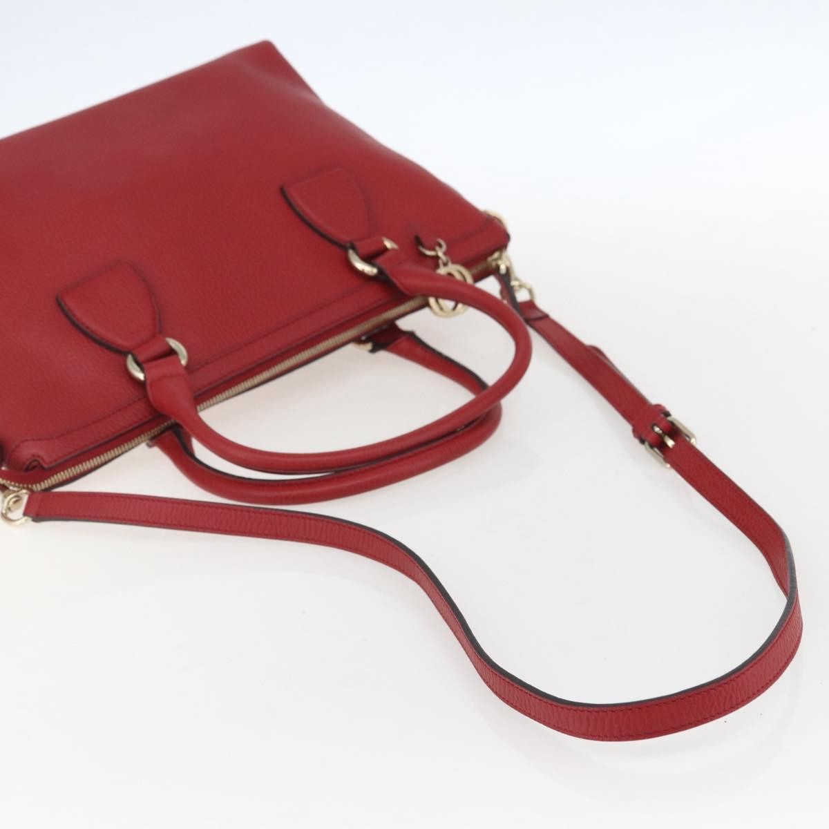 Gucci Vintage Soho Convertible Satchel Leather Red Leather Handbag (Pre-Owned)
