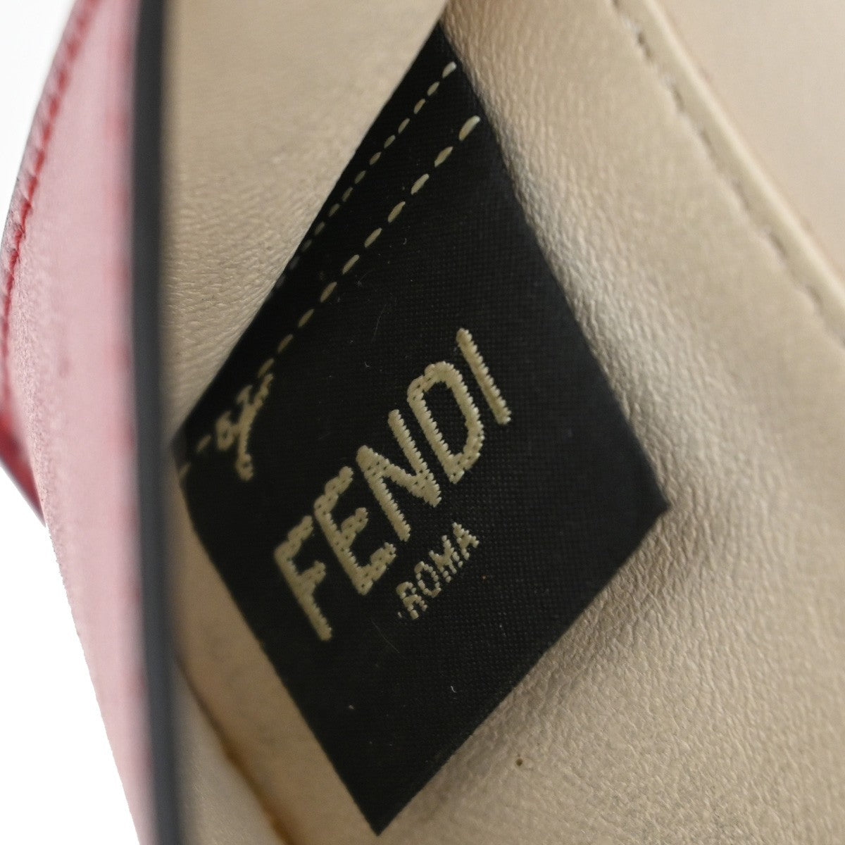 Fendi Peekaboo Leather Red Leather Wallets Accessory (Pre-Owned)