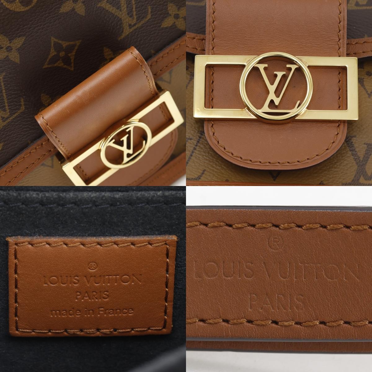 Louis Vuitton Dauphine Reverse Monogram Canvas Brown Canvas Shoulder Bag Bag (Pre-Owned)