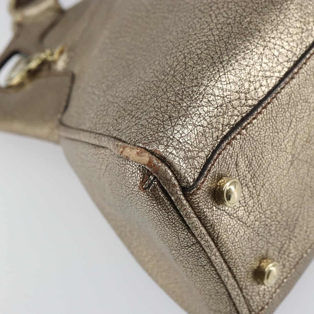 Cartier Marcello Leather Gold Leather Handbag (Pre-Owned)