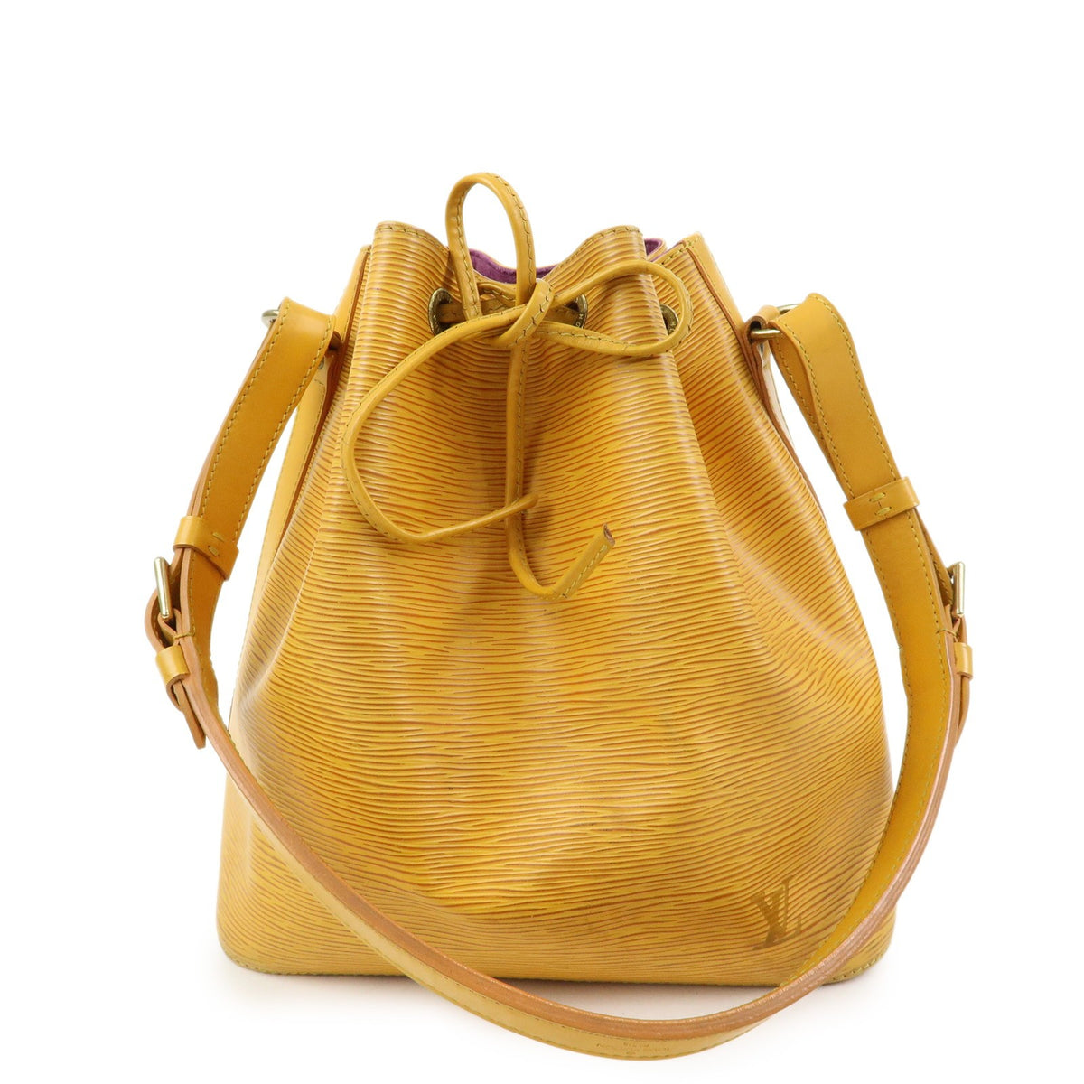 Louis Vuitton Petit Noe Epi Leather Yellow Leather Handbag (Pre-Owned)