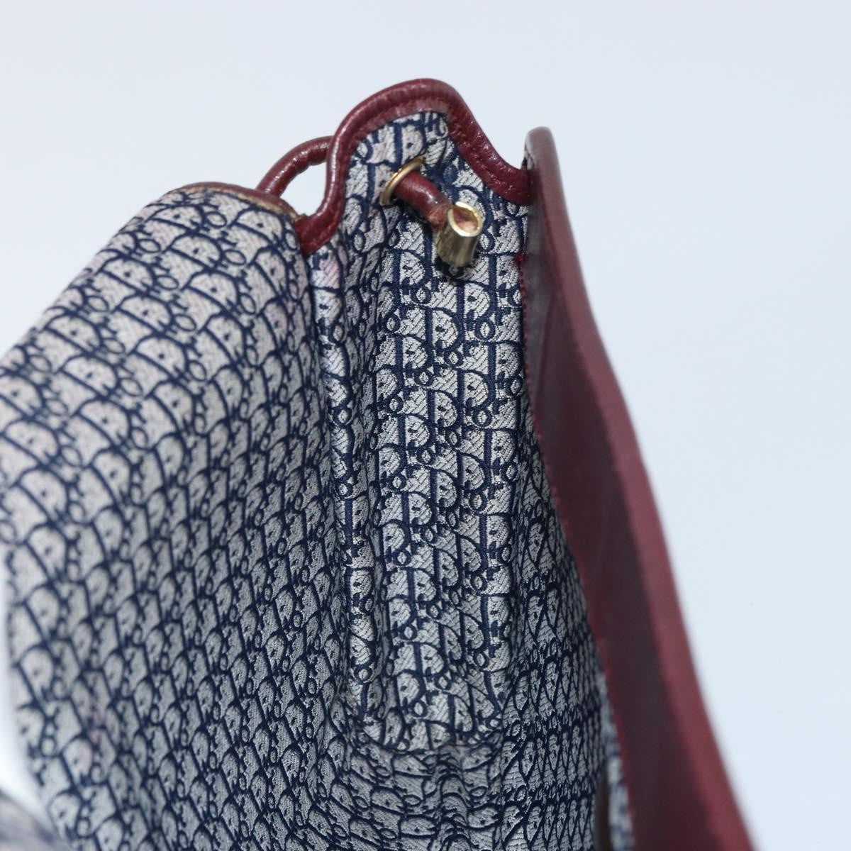 Christian Dior Vintage Leather Burgundy Leather Shoulder Bag Bag (Pre-Owned)
