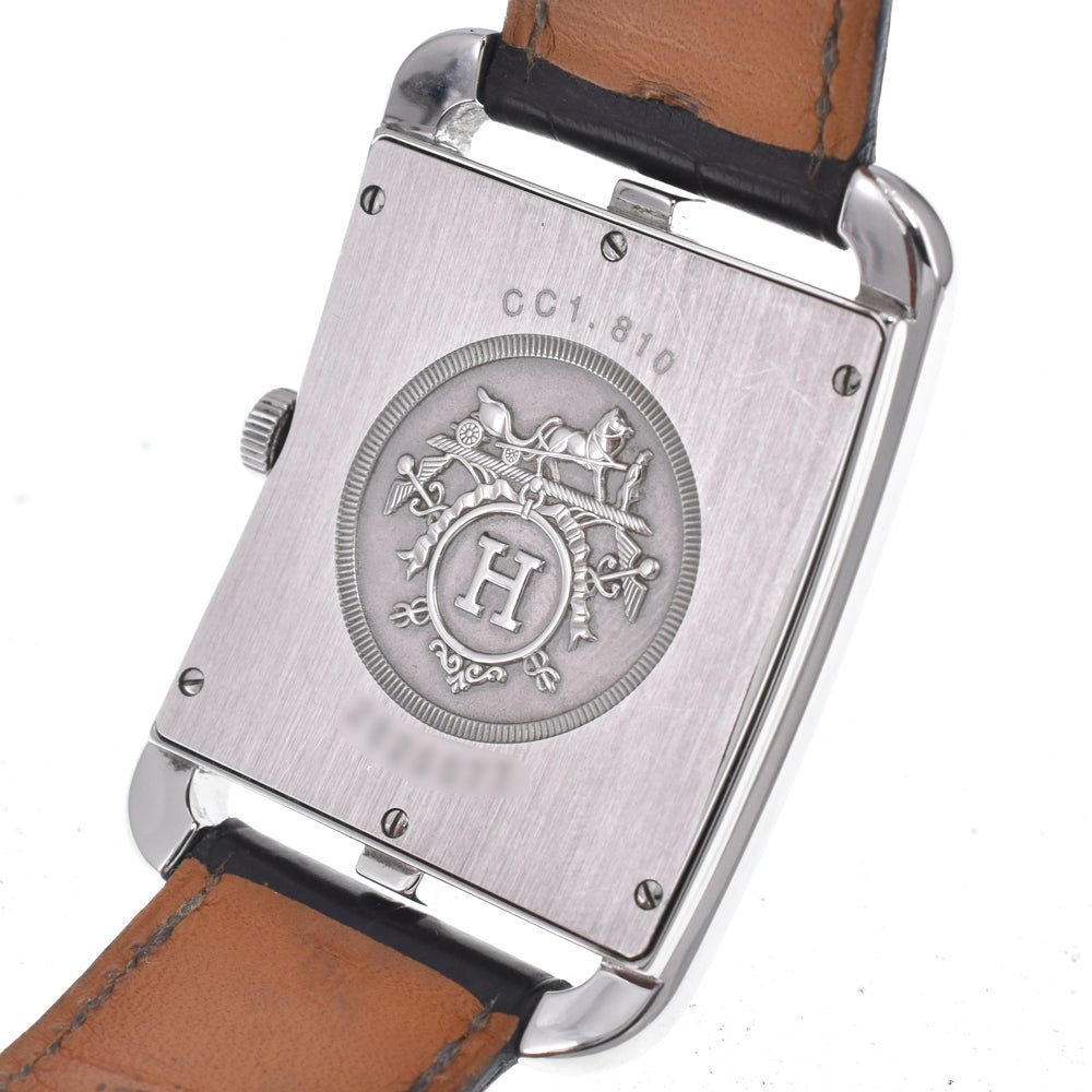 Hermes Cape Cod Quartz Stainless Steel And Leather Watch (Pre-Owned)