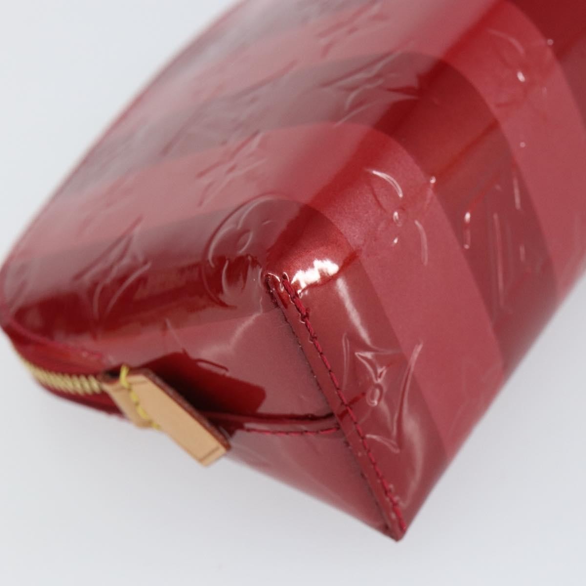 Louis Vuitton Cosmetic Limited Edition Monogram Vernis Rayures Red Patent_Leather Bag (Pre-Owned)